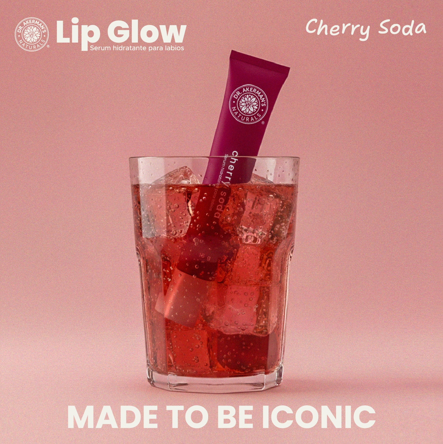 Lip Glow Serum Cherry Soda Dr Akerman´s Ultra Hidratante Filler Progresivo No pegajoso