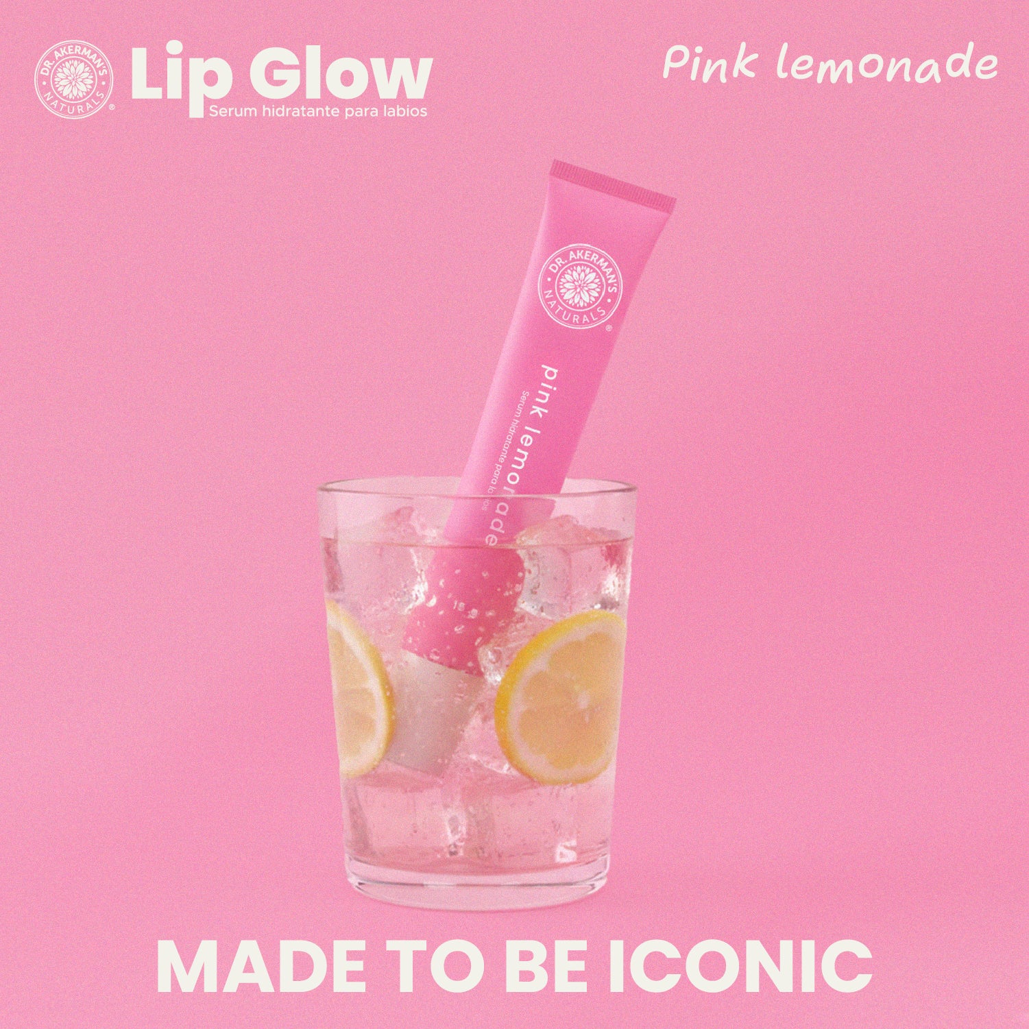 Lip Glow Serum Pink Lemonade Dr Akerman´s Ultra Hidratante Filler Progresivo No pegajoso