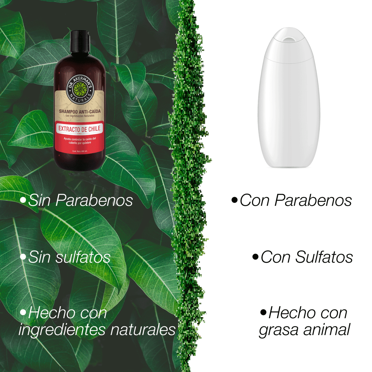 Shampoo Dr. Akerman´s Naturals Anti-Caída 460ml