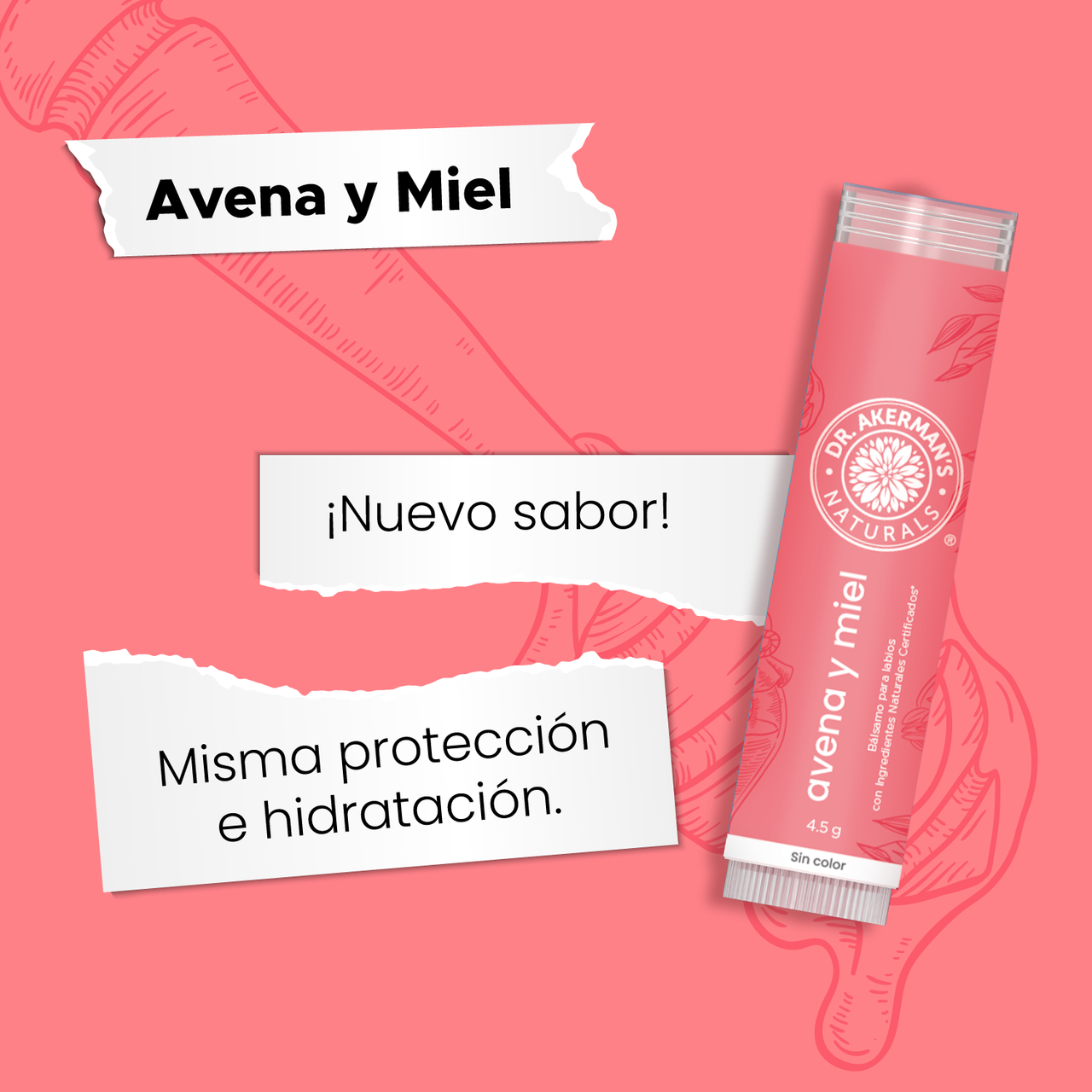 Bálsamo Labial Dr Akerman´s Avena y Miel 4.5g